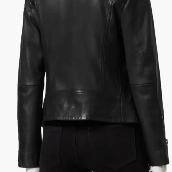 All Saints Black Leather Jacket - Picture 4 of 9
